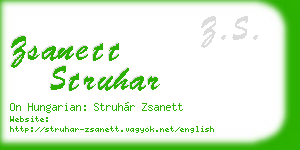 zsanett struhar business card